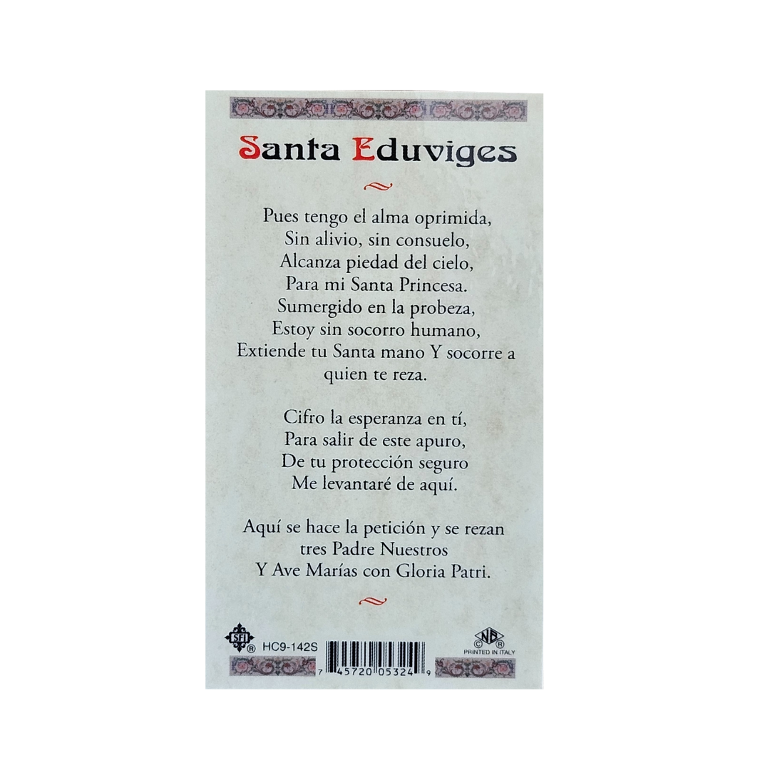 Santa Eduviges Prayer Card (Spanish)