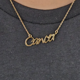 Cancer Gold Necklace