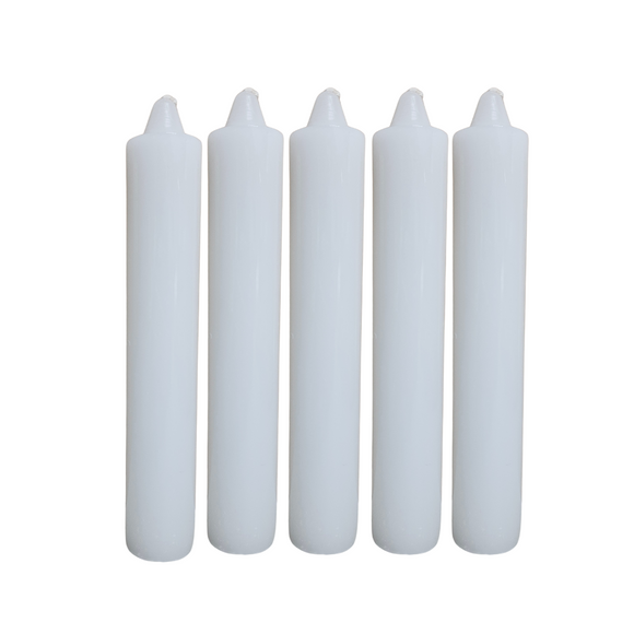 WHITE PILLAR CANDLE LARGE 9' INCH