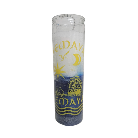 Yemaya Ritual Candle 2 Color / Yemoja Veladora Dos Colores