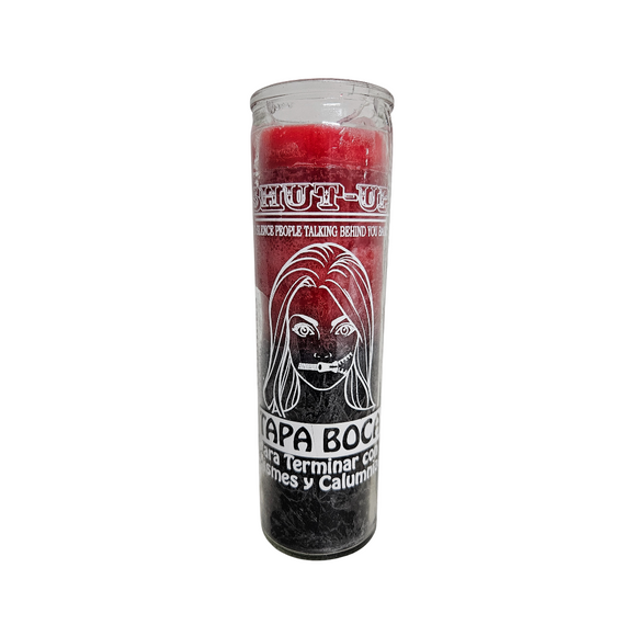 Tapa Boca Rojo y Verde Veladora / Shut Up Red And Green Ritual Candle