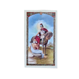 San Martin Caballero Prayer Card (Spanish)