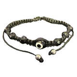 Black Evil Eye Protection Bracelet – Adjustable Black Shine Beads Mal de Ojo Bracelet