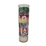 San Simon 7 Color Ritual Candle / San Simon 7 Colores Veladora