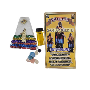 Amuleto De Santa Muerte Siete Colores / Holy Death 7 Color Amulet