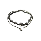 Black Evil Eye Protection Bracelet – Adjustable Black Shine Beads Mal de Ojo Bracelet