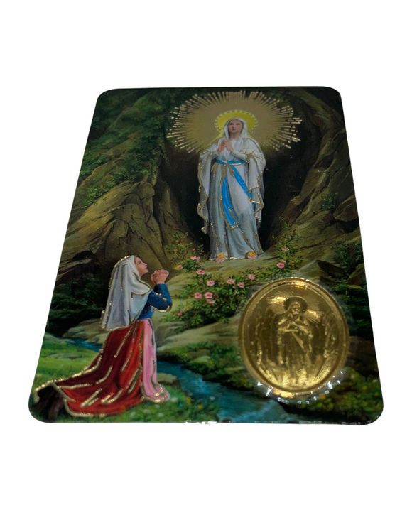 Lady of Lourdes Prayer Card