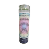 Peaceful Home White and blue Prepared Ritual Candle / Paz En El Hogar Veladora Preparada Blanco y Azul