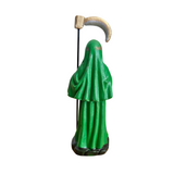 Mini Santa Muerte Statue Green 3.5 inches