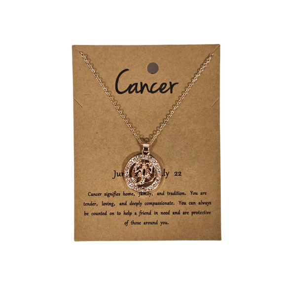 Cancer Rose Gold Necklace