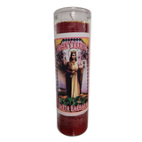 Virgen Y Martir Santa Barbara Veladora Preparada / Virgen Y Martir Santa Barbara Prepared Candle