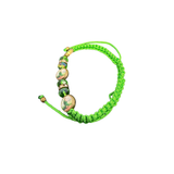 San Judas Tadeo Green Beaded Bracelet