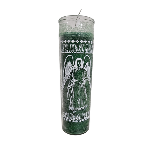 Arcangel Rafael Veladora Verde / Archangel Rafael Green Ritual Candle
