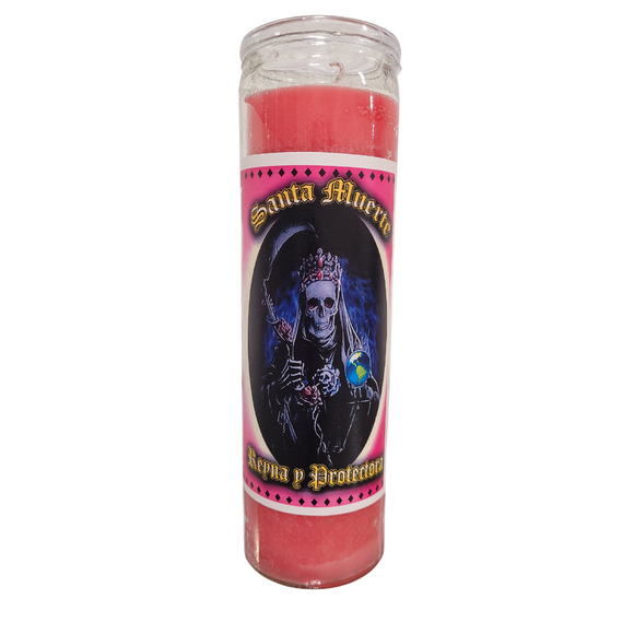 Santa Muerte Reyna y Protectora Veladora Preparada  / Holy Death Queen And Protector Prepared Candle