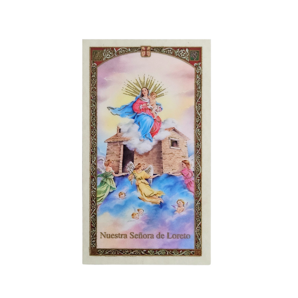 Nuestra Senora De Loreto Prayer Card (Spanish)