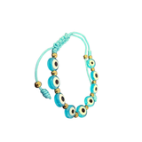 Protection Bracelet Against Evil Eye Sky Blue – Adjustable Blue Beaded Mal de Ojo Bracelet