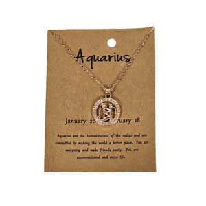 Aquarius Rose Gold Necklace