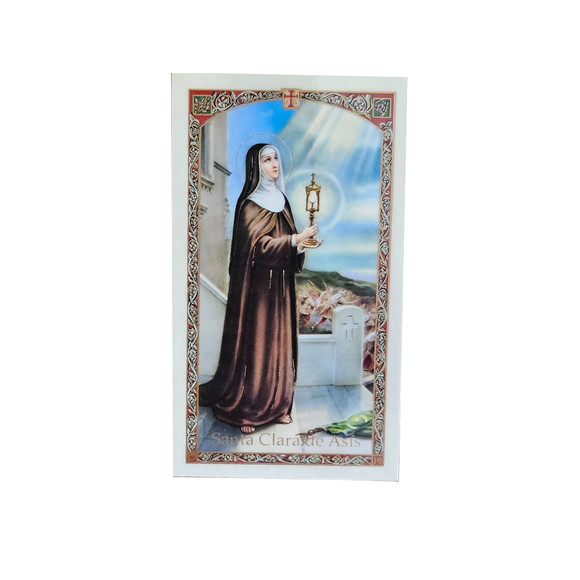 Santa Clara Prayer Card