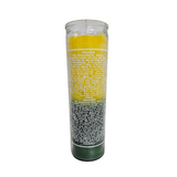 San Simon Amarillo Y Verde Veladora / San Simon Yellow And Green Ritual Candle