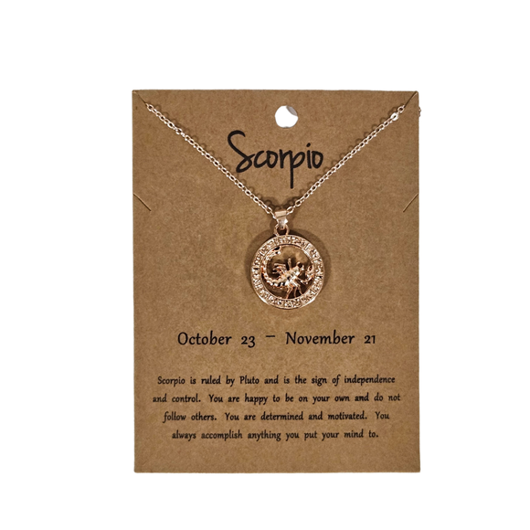 Scorpio Rose Gold Necklace