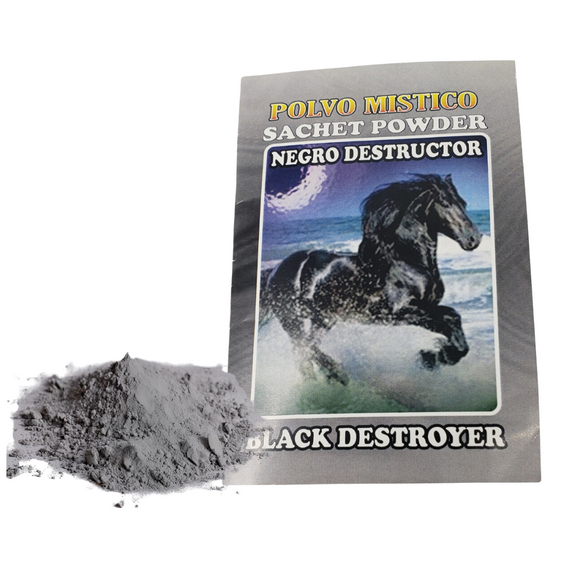 Black Destroyer Sachet Powder / Negro Destructor Polvo Mistico
