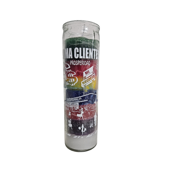 Llama Clientes Veladora de 7 Colores / Attract Customers 7 Color Ritual Candle