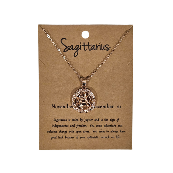 Sagittarius Rose Gold Necklace