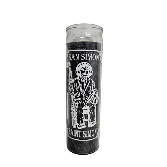 San Simon Veladora Negra / San Simon Black Ritual Candle
