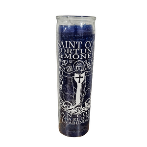 San Cono Veladora Azul / Saint Cono Blue Ritual Candle