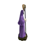 Mini Santa Muerte Statue Purple 3.5 Inches Devotional Altar Figure