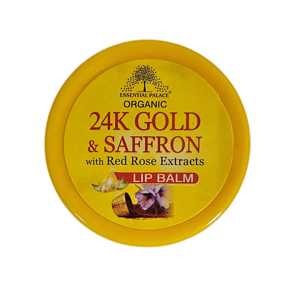 24k Gold & Saffron with Red Rose Extracts Lip Balm
