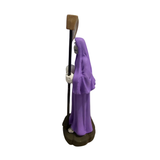 Mini Santa Muerte Statue Purple 3.5 Inches Devotional Altar Figure