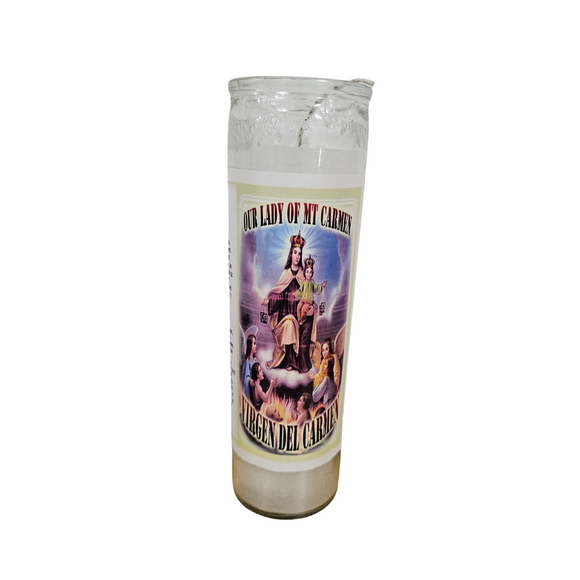 Virgen Del Carmen Veladora / Virgin Carmen Ritual Candle