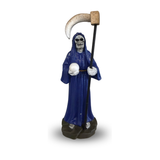 Mini Santa Muerte Statue Blue 3.5 Inches Devotional Altar Figure