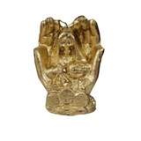 Gold Santa Muerte in Hands Figure Candle 5'