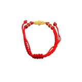 Hamsa Hand Red Shine Bracelet – Adjustable Red String Evil Eye Protection Bracelet with Gold Charm