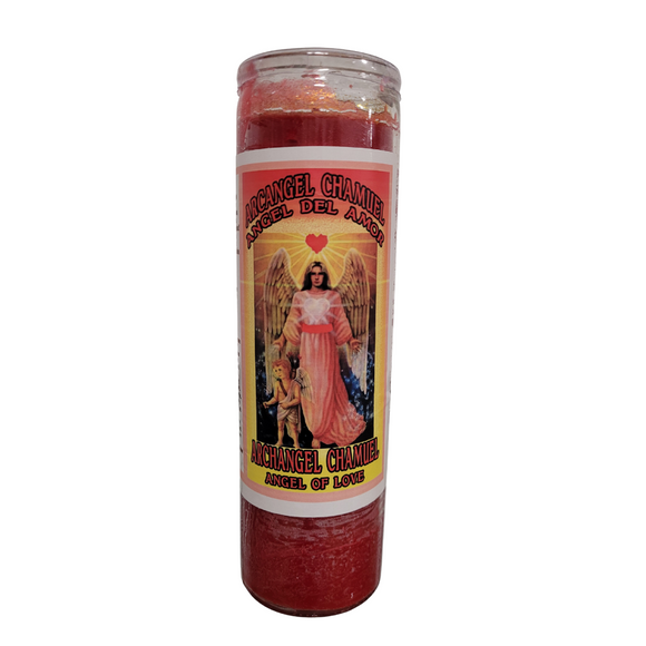 Arcangel Chamuel Angel Del Amor Veladora Preparada  / Archangel Chamuel Angel Of Love Prepared Candle