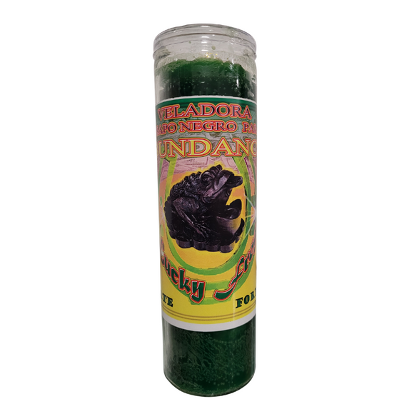 Veladora Preparada Del Sapo Negro Para La Abundancia / Lucky Frog Prepared Candle