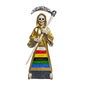 Santa Muerte 7 x 7 Gold Statue