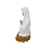 White Holy Death Half /Santa Muerte Mita Blanca