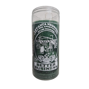 Jumbo 14 Day Better Business Green Candle / Jumbo Levanta Negocio Veladora Verde