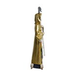 Santa Muerte 7 x 7 Gold Statue