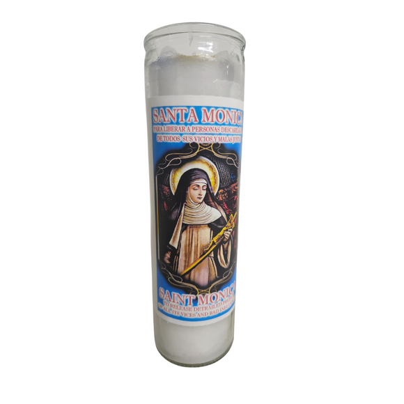 Santa Monica Veladora Preparada / Saint Monica Prepared Ritual Candle