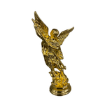 San Miguel Mini Statue Gold with Sticky Bottom – Saint Michael Archangel Protection Altar Figurine