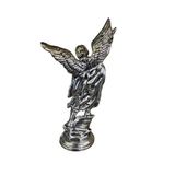 San Miguel Mini Statue Silver with Sticky Bottom – Saint Michael Archangel Protection Altar Figurine