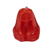 Santa Muerte Small Red Figure Candles 3 Pack