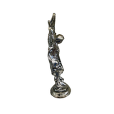 San Miguel Mini Statue Silver with Sticky Bottom – Saint Michael Archangel Protection Altar Figurine