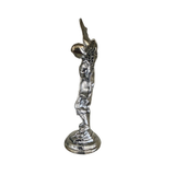 San Miguel Mini Statue Silver with Sticky Bottom – Saint Michael Archangel Protection Altar Figurine