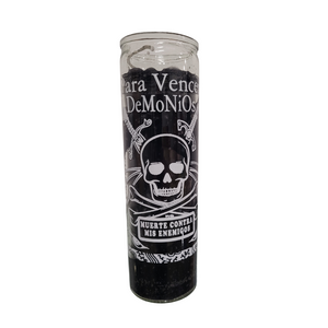 Para Vencer Demonios Negra Veladora  / To Defeat Evil Black Ritual Candle