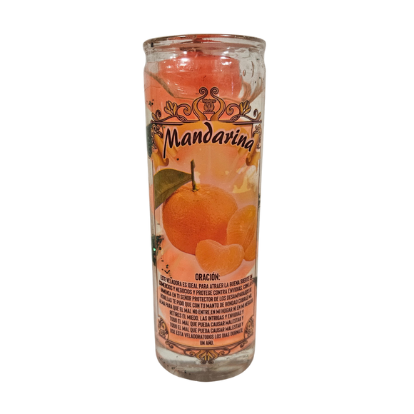 Gel Candle Tangerine / Mandarina Veladora De Gel